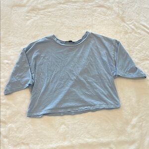 Casual Blue Women's Cropped Top